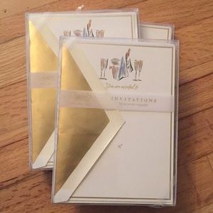 24 Caspari Invites with champagne design